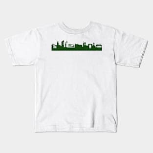 STUTTGART skyline in forest green Kids T-Shirt